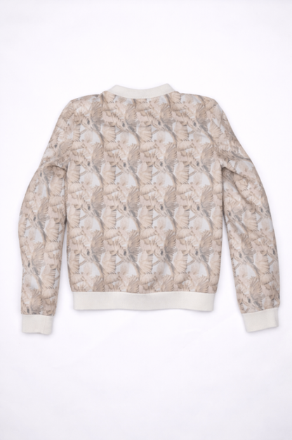 Vero Moda Jacket S Beige and cream with a leaf pattern