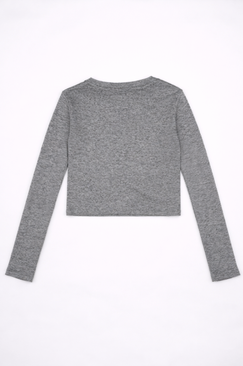 Vera & Lucy Long Sleeve Top M (approx) Gray