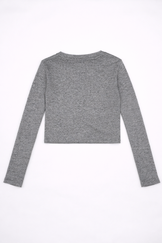 Vera & Lucy Long Sleeve Top M (approx) Gray