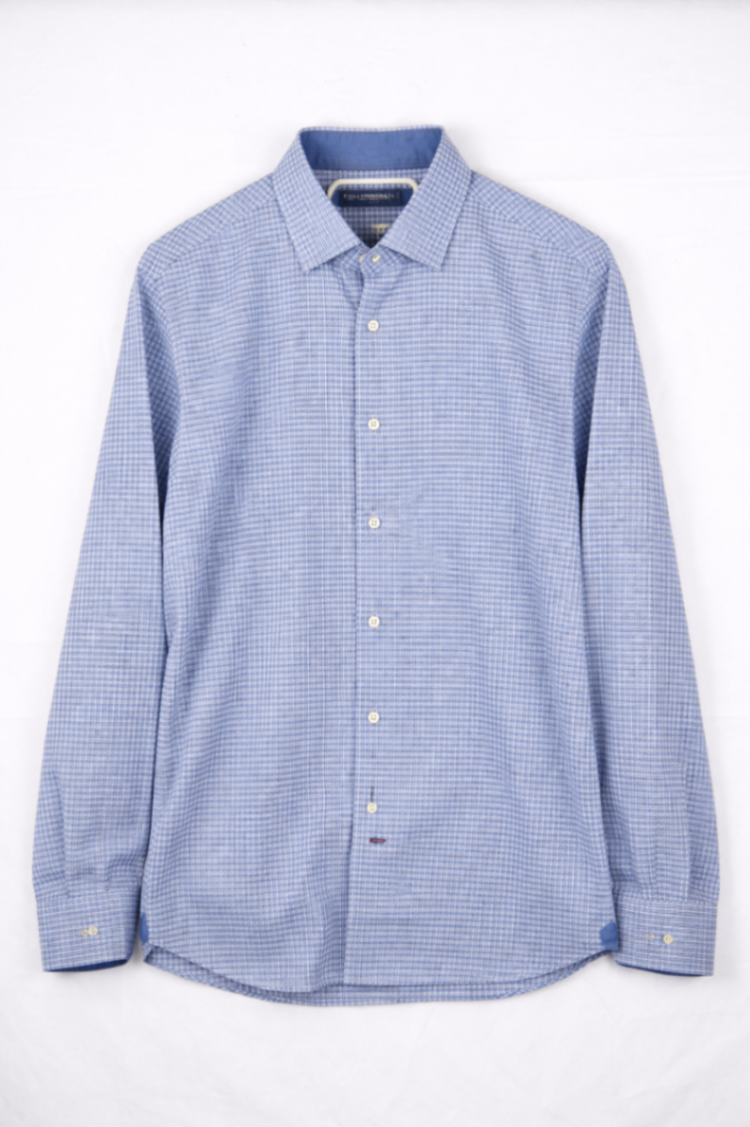 Tommy Hilfiger Shirt 42 16 1/2 Blue and white checkered