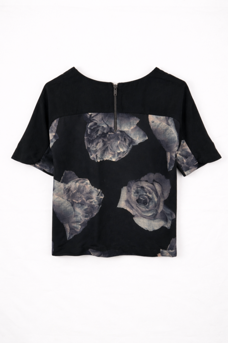 Vero Moda Blouse XS Black with floral pattern