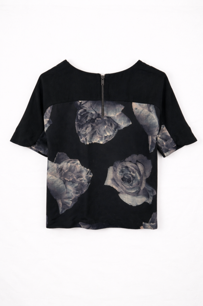 Vero Moda Blouse XS Black with floral pattern