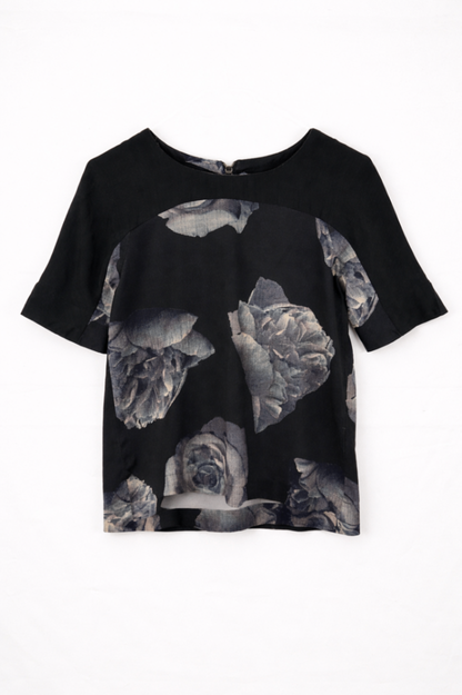 Vero Moda Blouse XS Black with floral pattern
