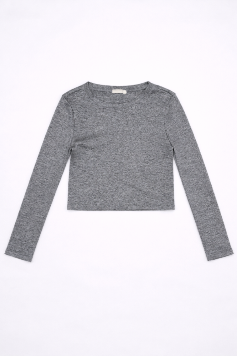 Vera & Lucy Long Sleeve Top M (approx) Gray