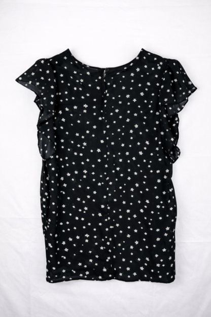 Desire Blouse M - approx Black with white stars