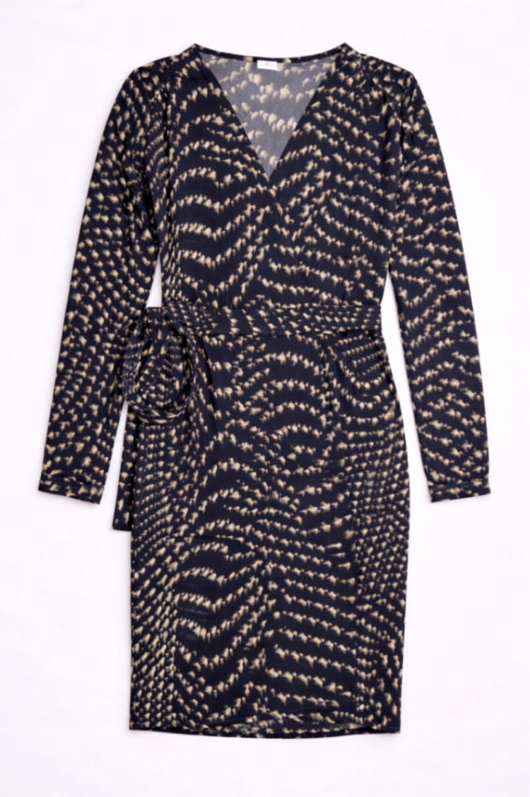knit-ted essentials Dress S Black and white