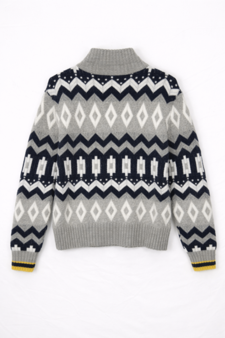 J. Crew Sweater M Gray, Navy, White, Black, Yellow
