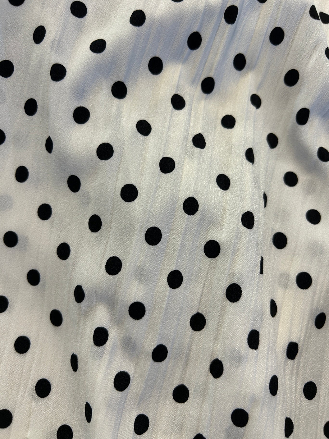 Zara Shirt M White with black polka dots