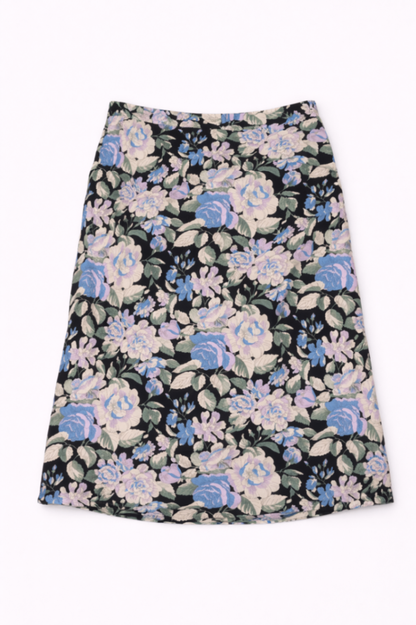 &Other Stories Skirt 40 Black with pastel floral pattern