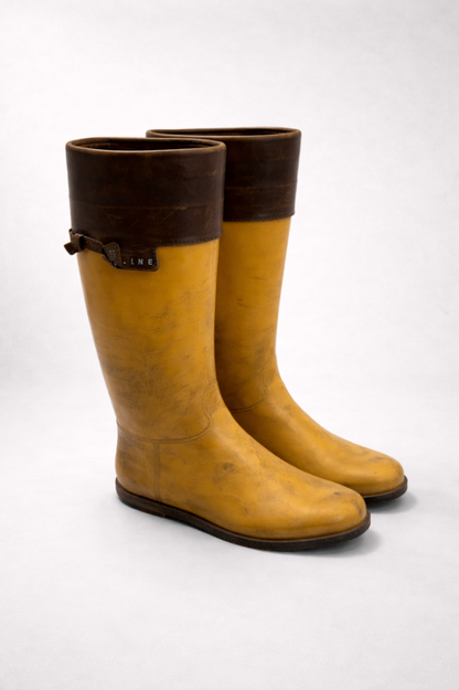 Celine Boots 40 Yellow and Brown