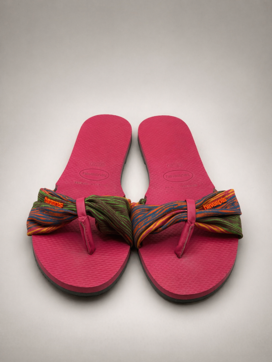 Havaianas Sandals 39-40 Pink with multicolored straps