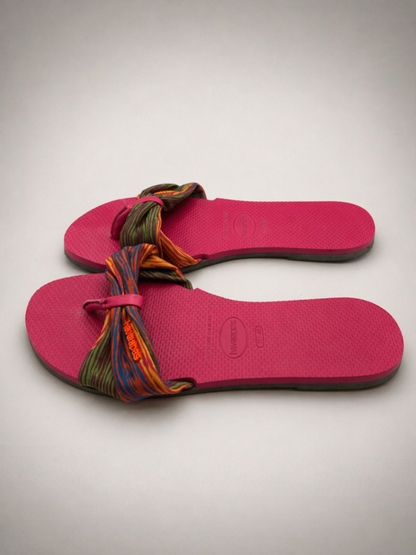 Havaianas Sandals 39-40 Pink with multicolored straps