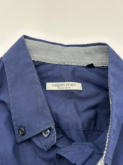 Xagon Man Dress Shirt XL Blue