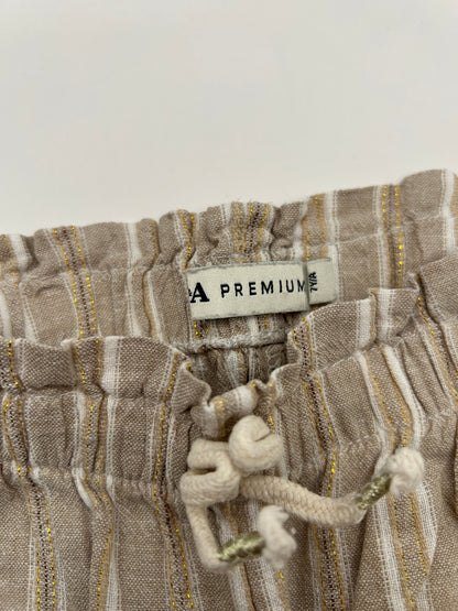 C&A Pants Beige with white and gold stripes