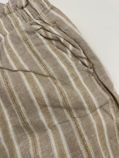 C&A Pants Beige with white and gold stripes