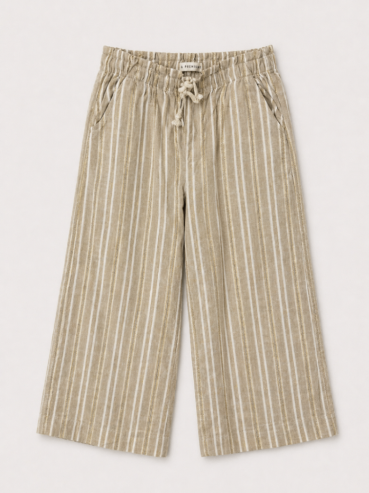 C&A Pants Beige with white and gold stripes