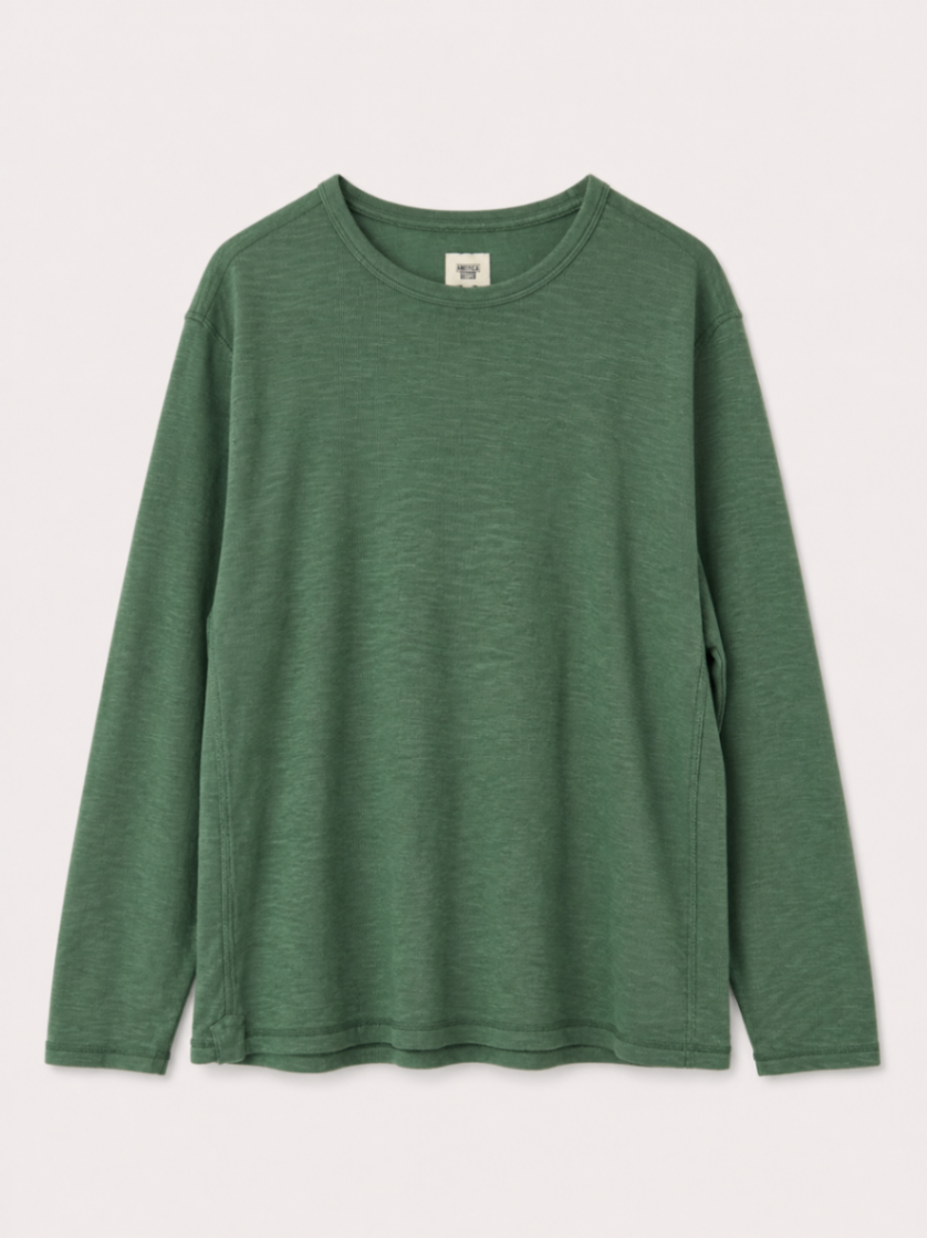 America Today - Long Sleeve T-Shirt - Sage Green - size: XL