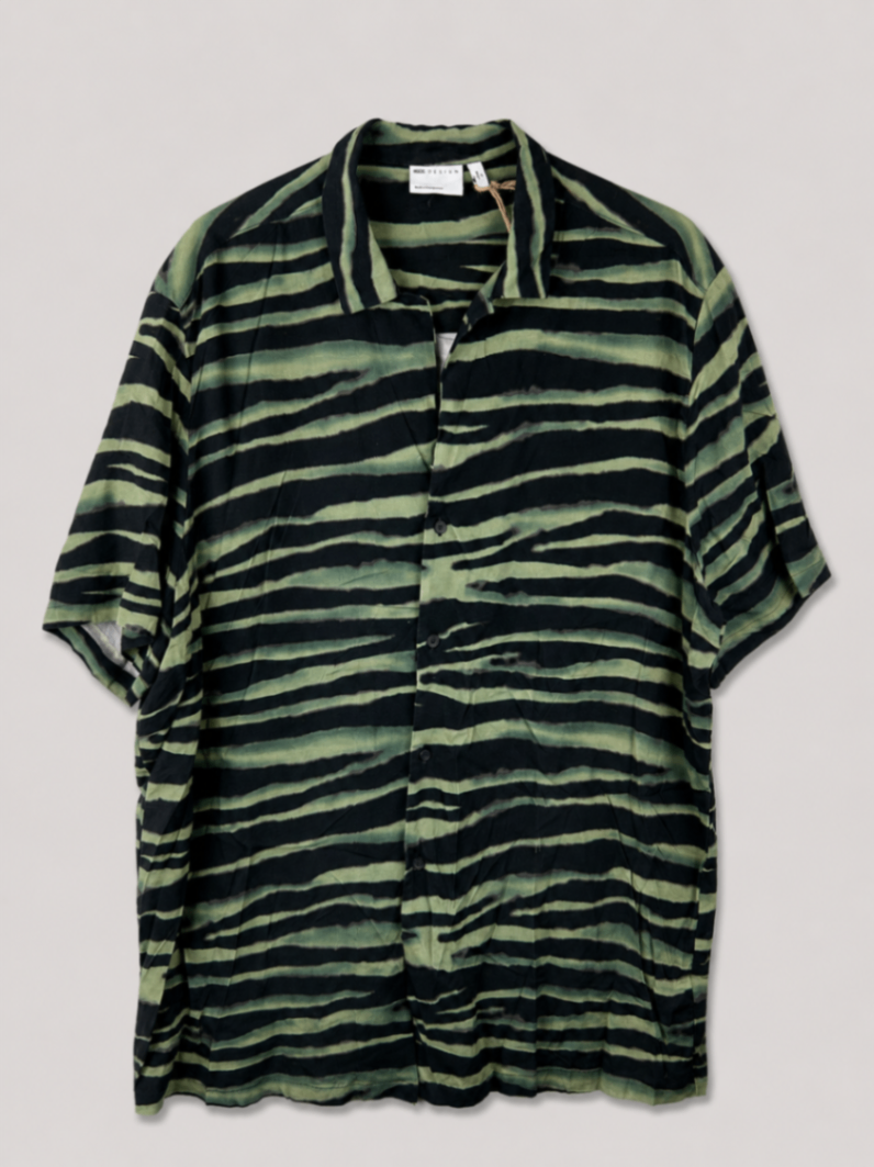 ASOS DESIGN - Shirt - Green And Black - size: XL