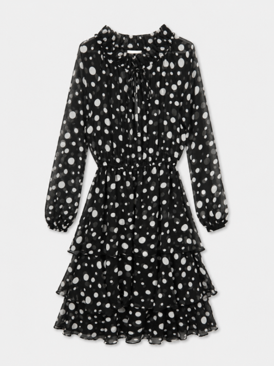 NA-KD Dress Black with white polka dots