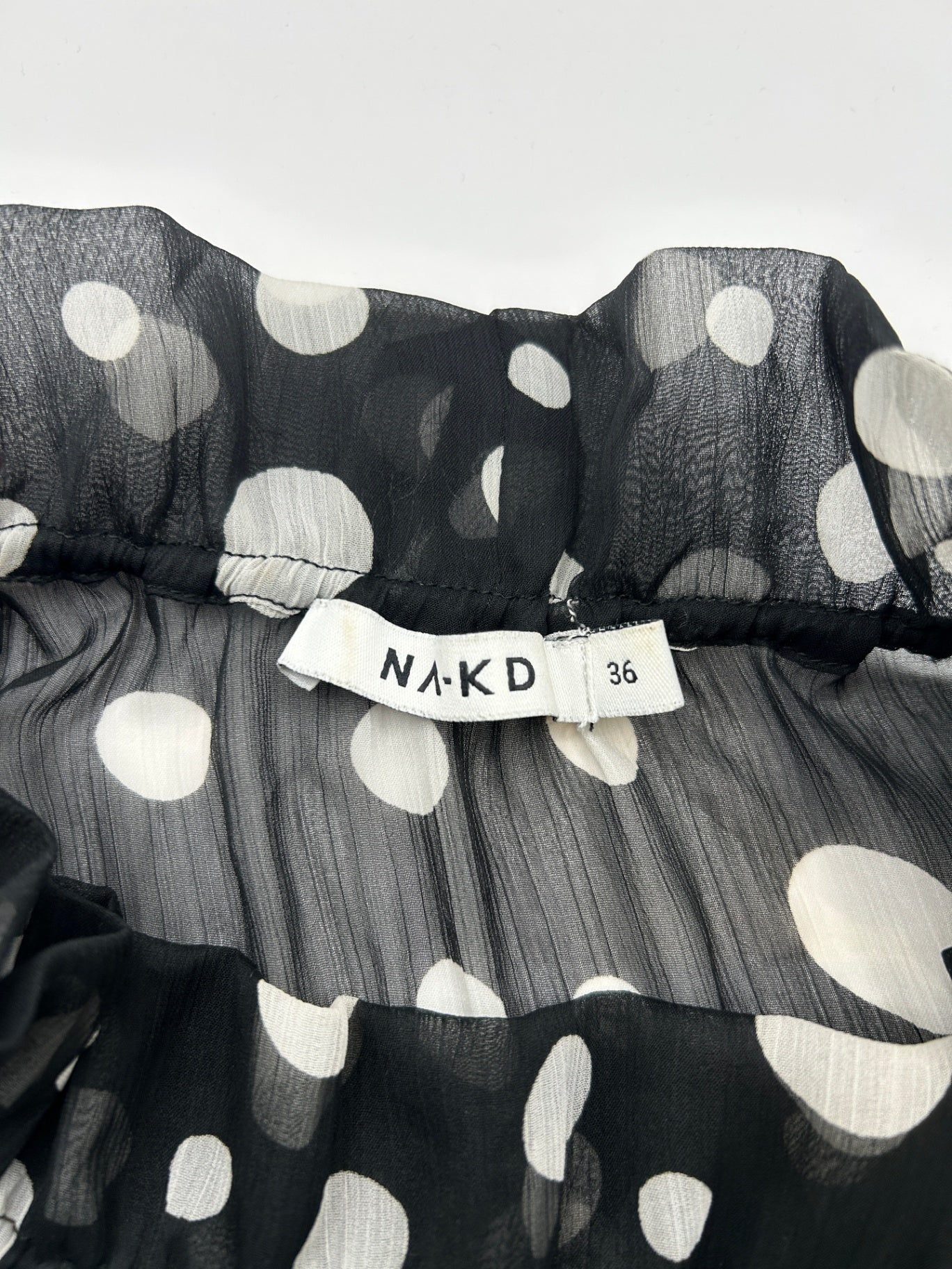 NA-KD Dress Black with white polka dots