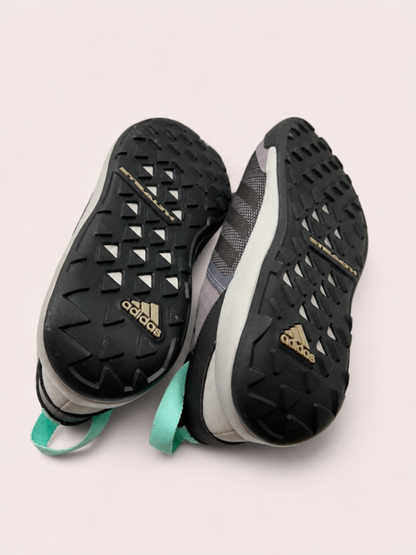Adidas Sneakers Gray and black with mint green accents