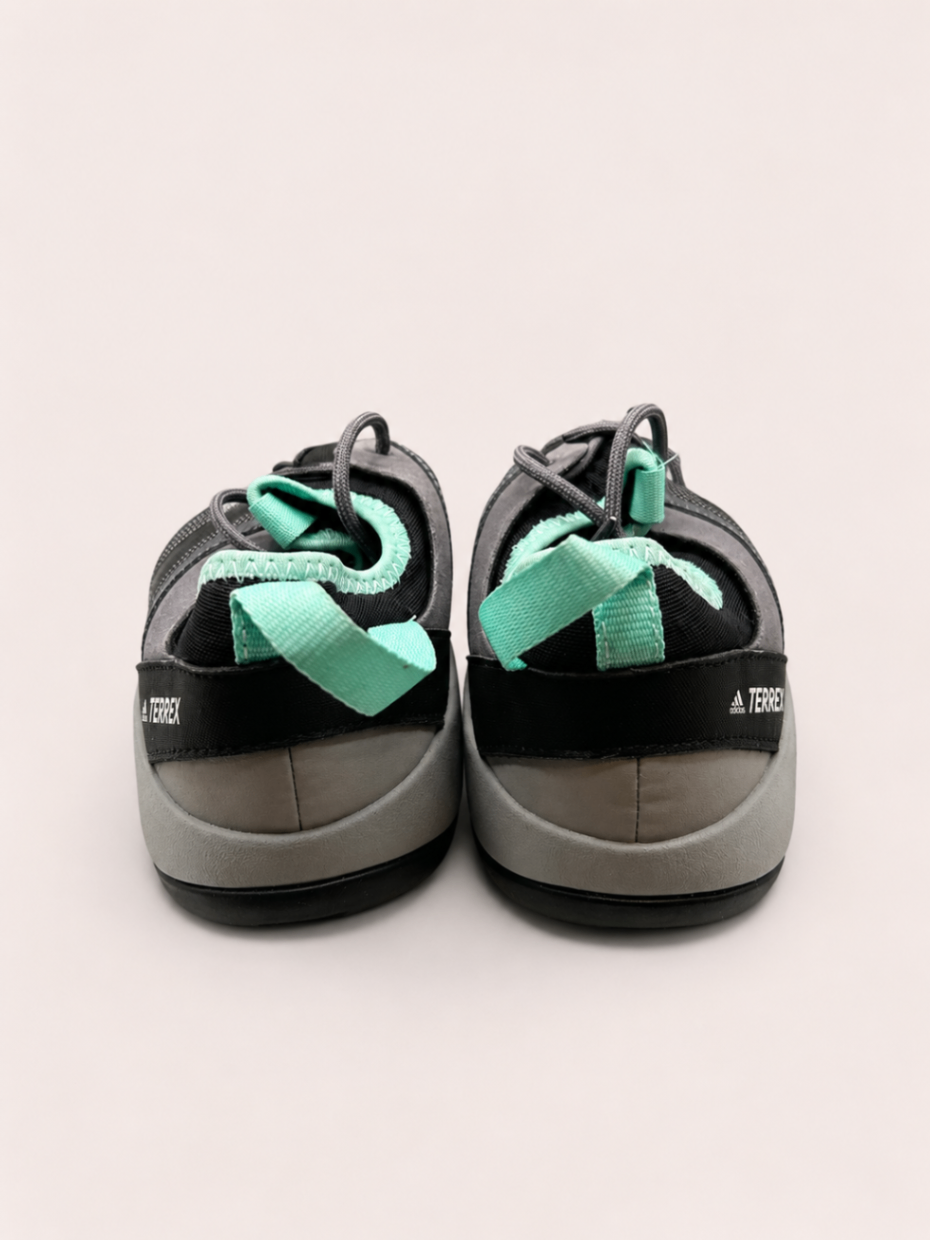 Adidas Sneakers Gray and black with mint green accents