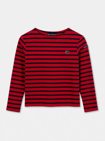 Weekend a la Mer Top / T-shirt Red and black