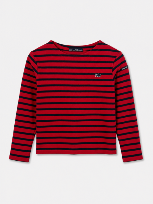 Weekend a la Mer Top / T-shirt Red and black