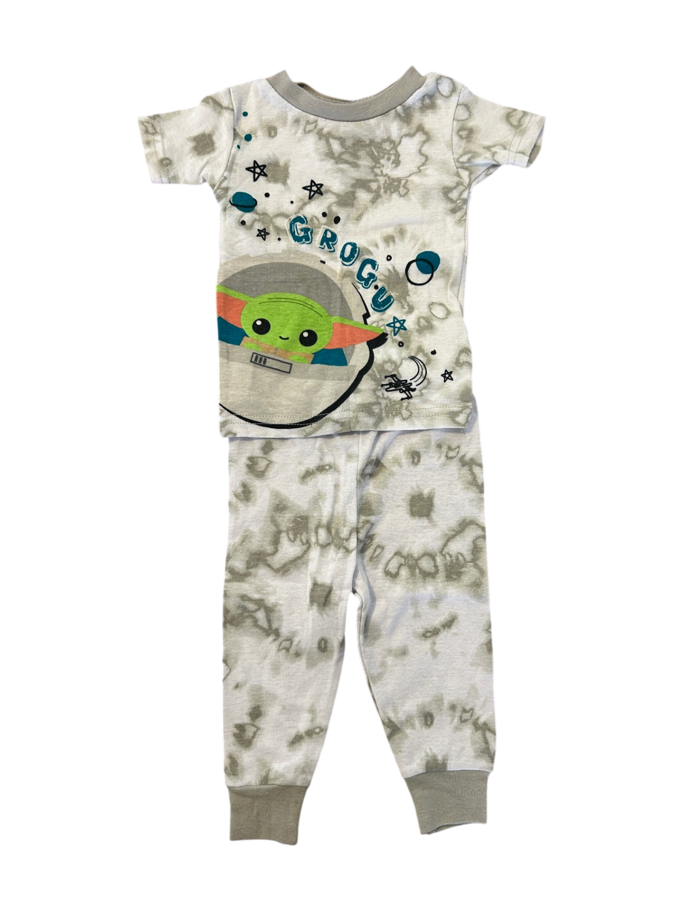 Star Wars Pajamas White and Gray with colorful accents