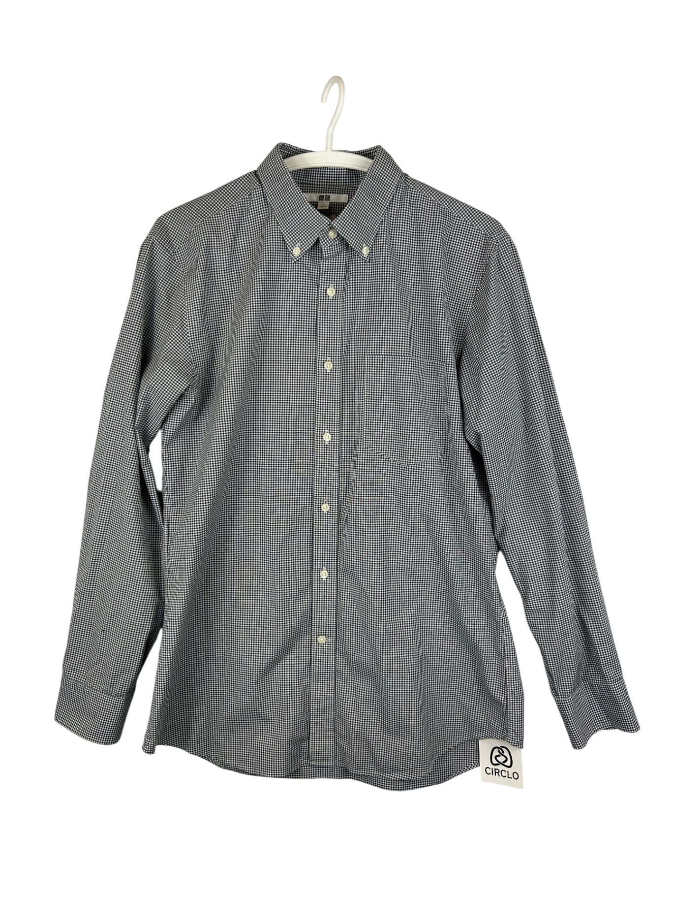 Uniqlo Shirt L Black and White Check