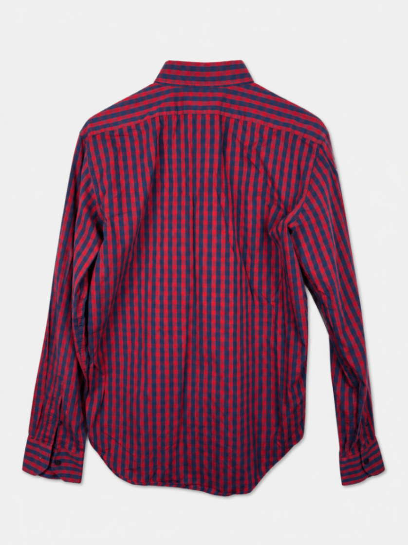 Zara Man Shirt Red and navy blue L