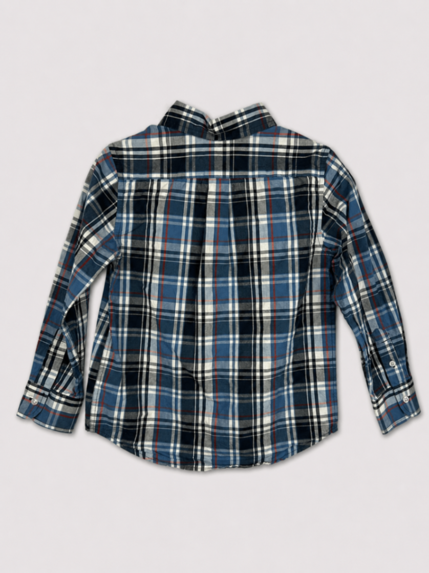 Crewcuts Shirt Blue, Black, White, Red 4-5