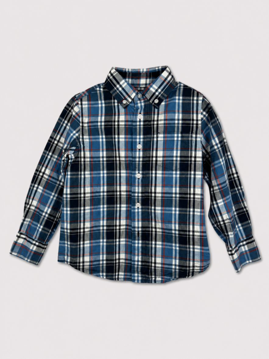 Crewcuts Shirt Blue, Black, White, Red 4-5