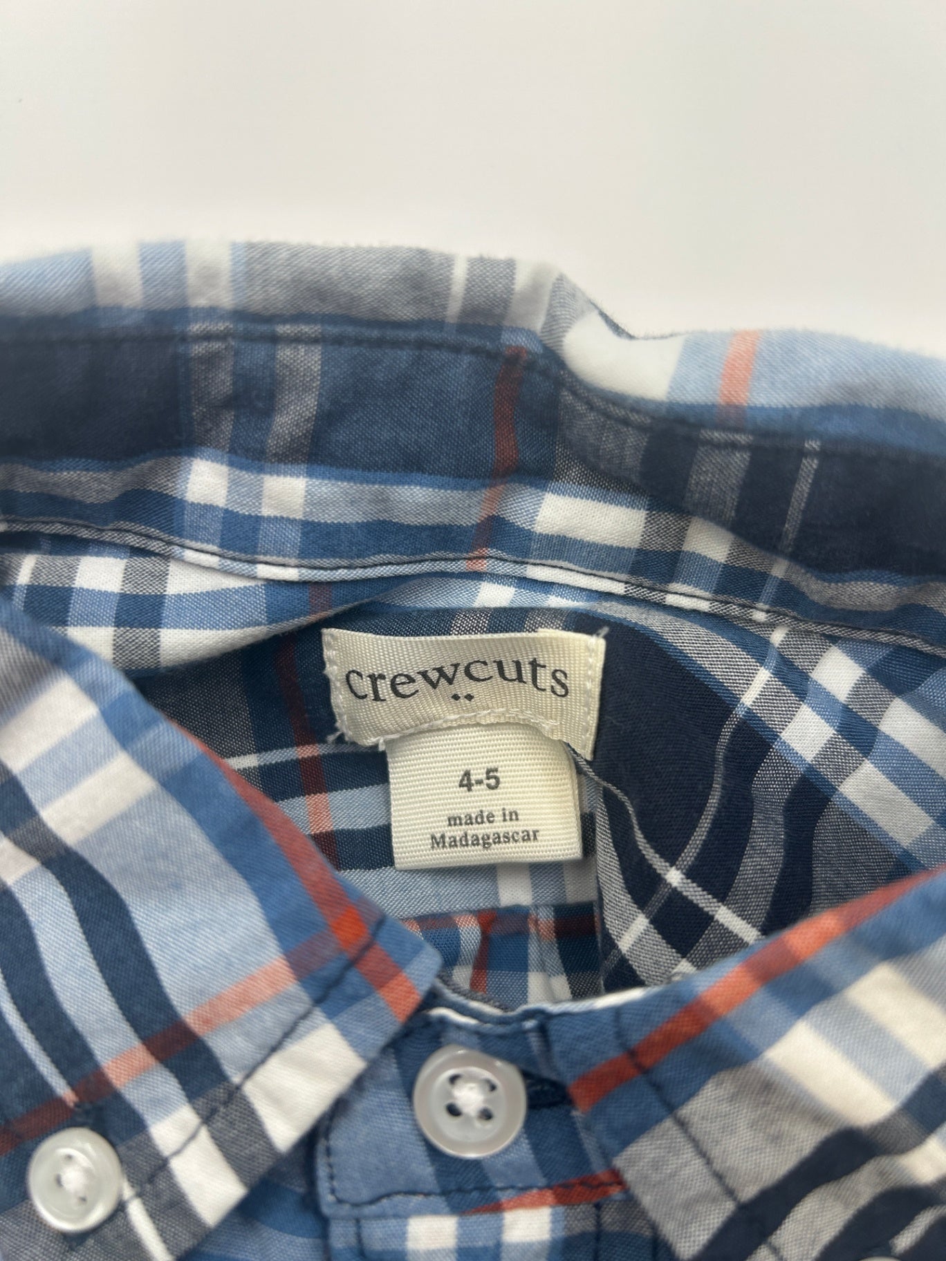 Crewcuts Shirt Blue, Black, White, Red 4-5