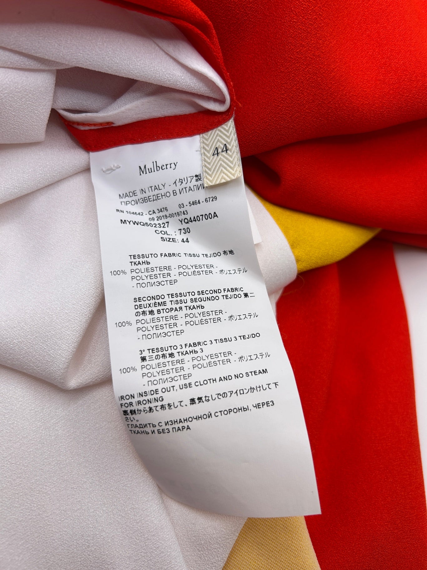 Mulberry Dress M Red, Yellow, White