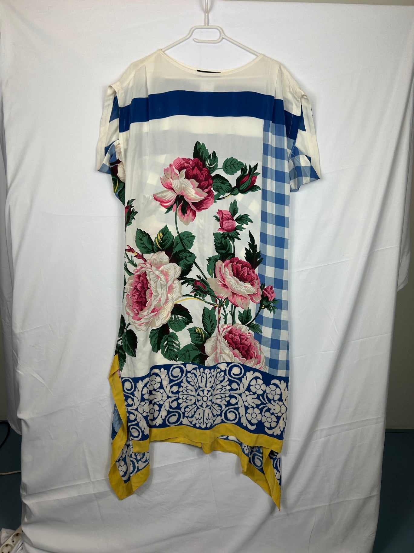 Max Mara Dress IT42 Cream/White, Blue, Pink, Green, Yellow