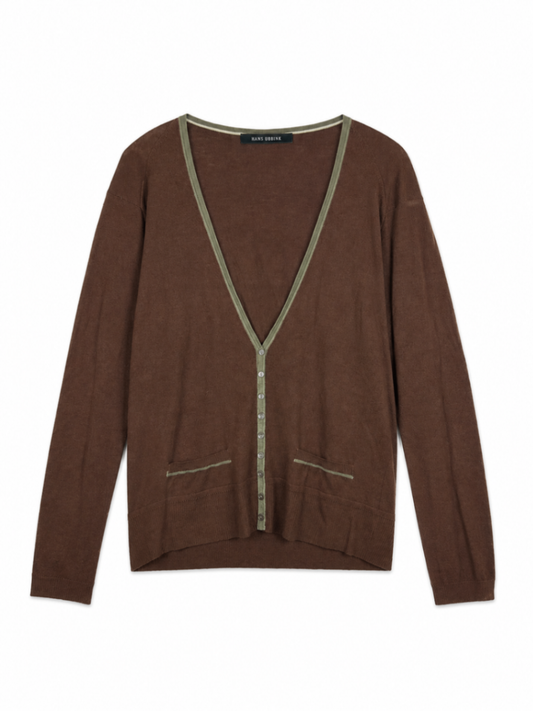 HANS UBBINK Cardigan L Brown