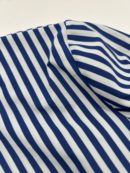 Anna van Toor Shirt M Navy Blue and White