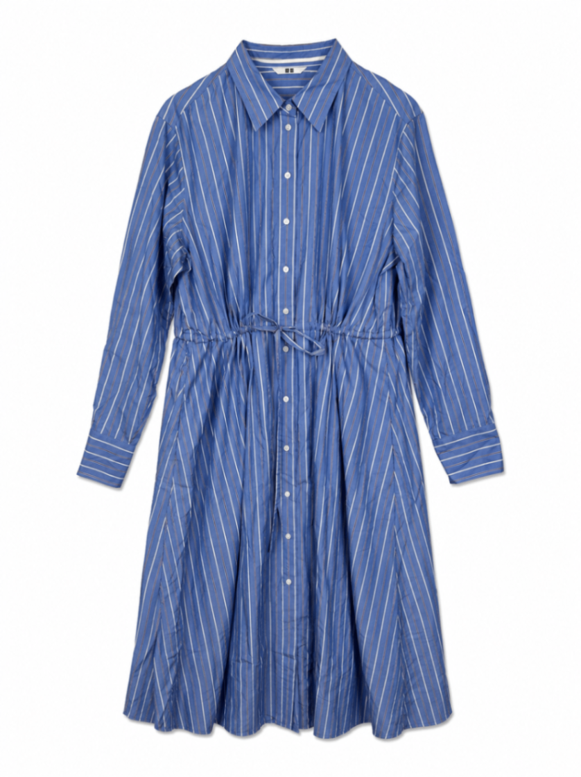 Uniqlo Dress Shirt XL Blue and white striped