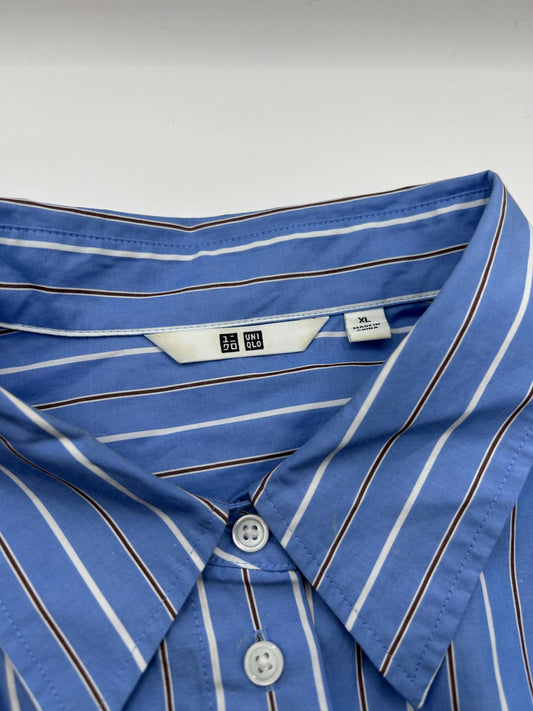 Uniqlo Dress Shirt XL Blue and white striped