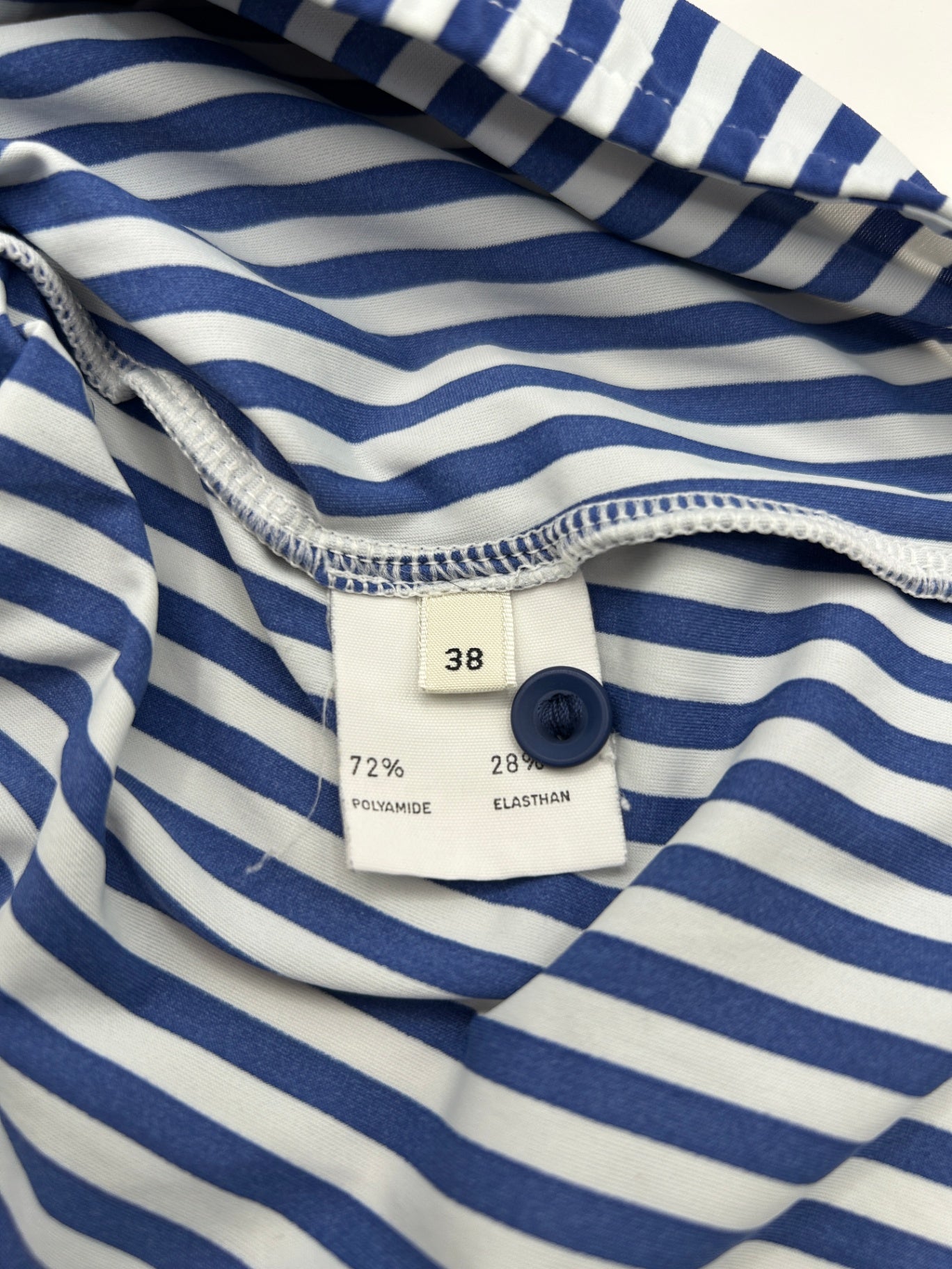 Anna van Toor Shirt M Navy Blue and White
