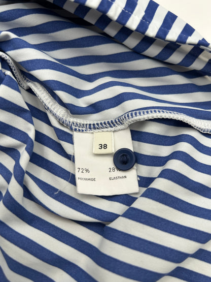 Anna van Toor Shirt M Navy Blue and White