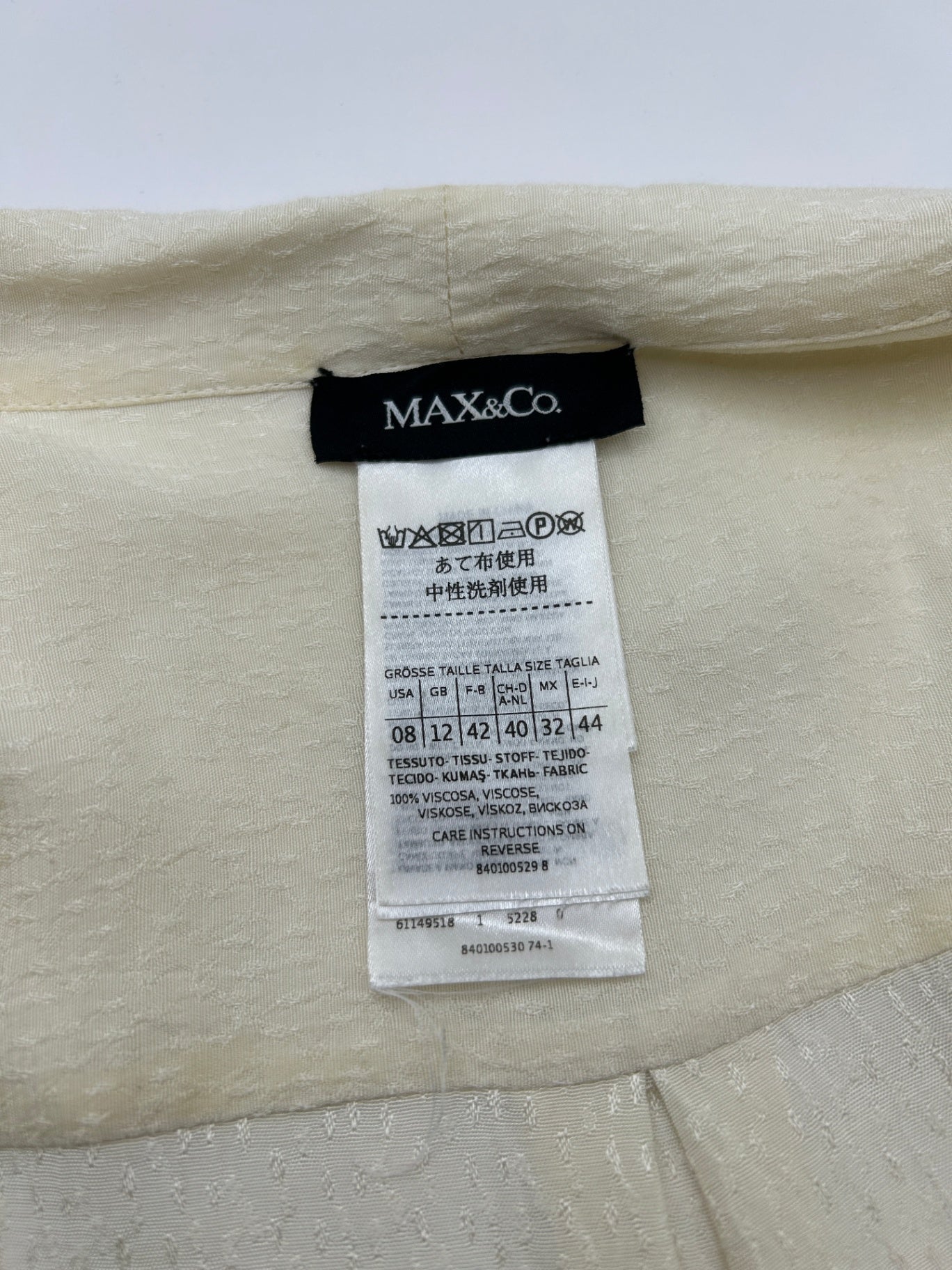 Max&Co Blouse 44 Cream/Off-white