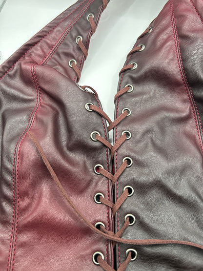 Vegan Leather Corset Jaded London UK14