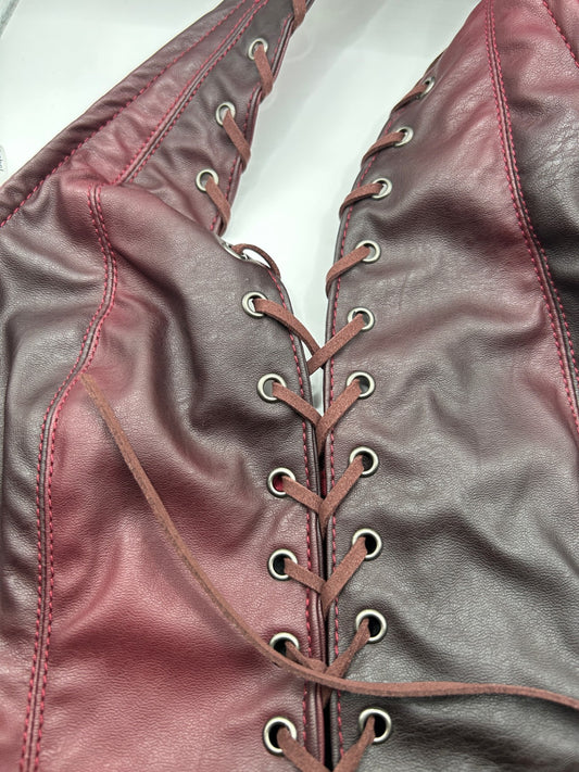 Vegan Leather Corset Jaded London UK14