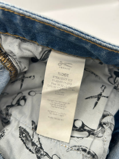Denham Jeans W32 L34 Light Blue