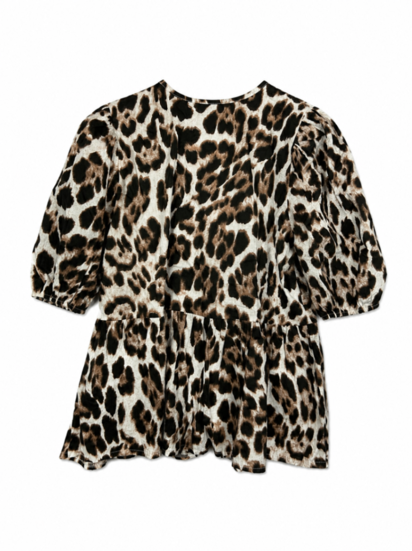 Blouse M Beige and Black