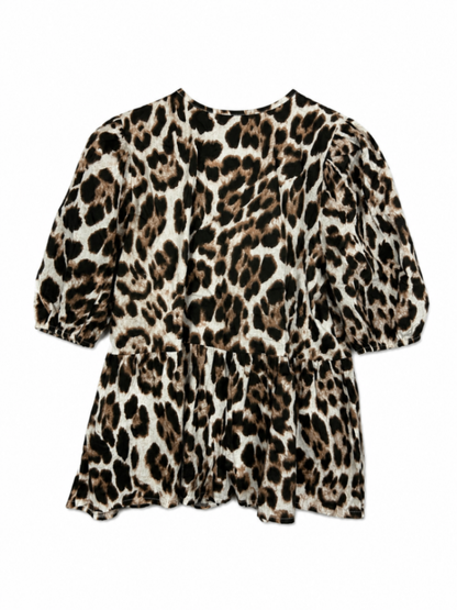 Blouse M Beige and Black