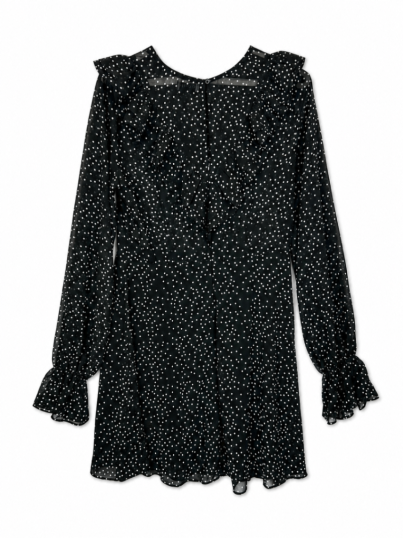 Loavies Dress M Black with white dots
