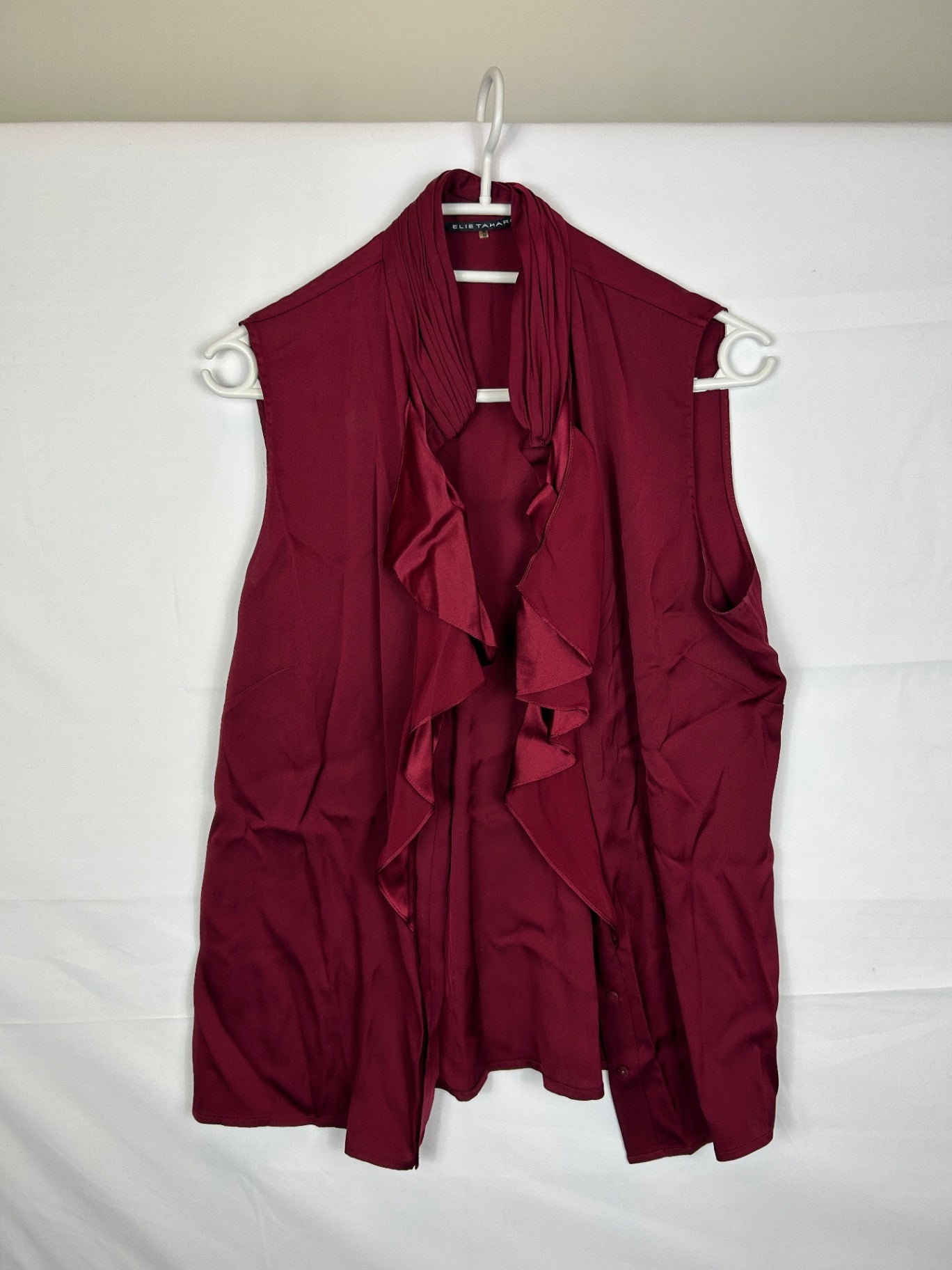 ELIE TAHARI Blouse M Burgundy